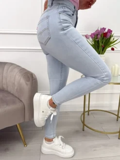Błękitne Spodnie 13651-401-B|Modna Kiecka Outlet