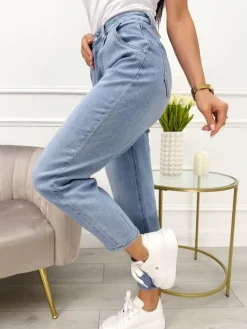 Błękitne Spodnie 13437-215-E|Modna Kiecka Fashion