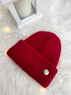 Bordowa Czapka 13299-334-C|Modna Kiecka Outlet