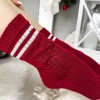 Bordowo-Kremowe Skarpetki 13333-334-A|Modna Kiecka Online