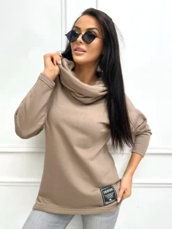 Cappuccino Bluza z Kominem 11617-197-G|Modna Kiecka Best