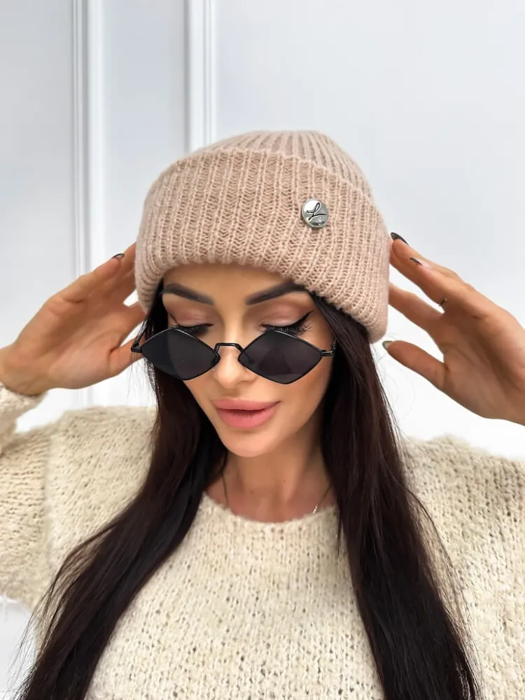 Cappuccino Czapka 13299-334-E|Modna Kiecka Outlet