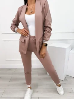 Cappuccino Komplet Marynarka + Spodnie 11442-404-I|Modna Kiecka Best