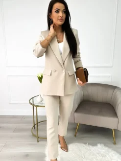 Cappuccino Spodnie 9740-169-D|Modna Kiecka Fashion