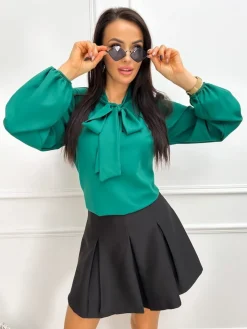 Czarna Plisowana Spódniczka Mini 13264-131-B|Modna Kiecka Discount