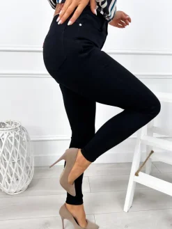 Czarne Spodnie  12866-261-Q|Modna Kiecka Sale