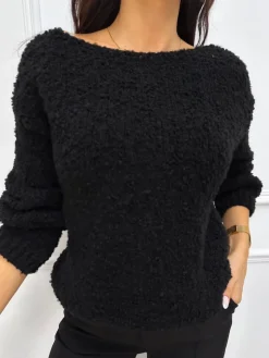 Czarny Sweterek 13296-344-C|Modna Kiecka Hot