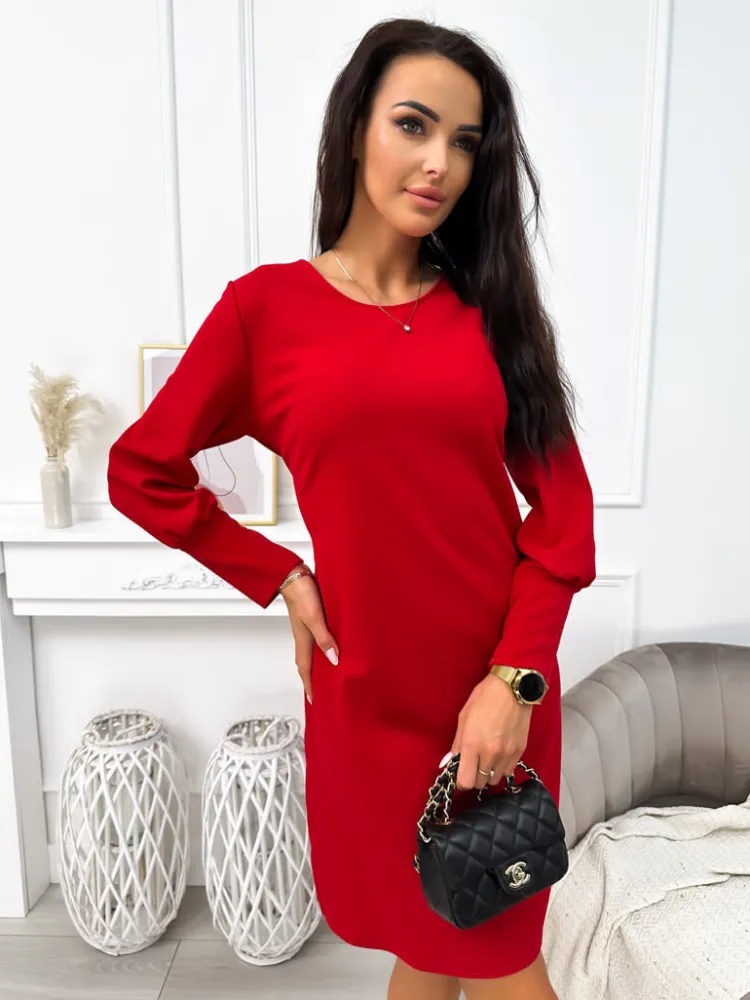 Czerwona Sukienka 11440-318-C|Modna Kiecka Clearance