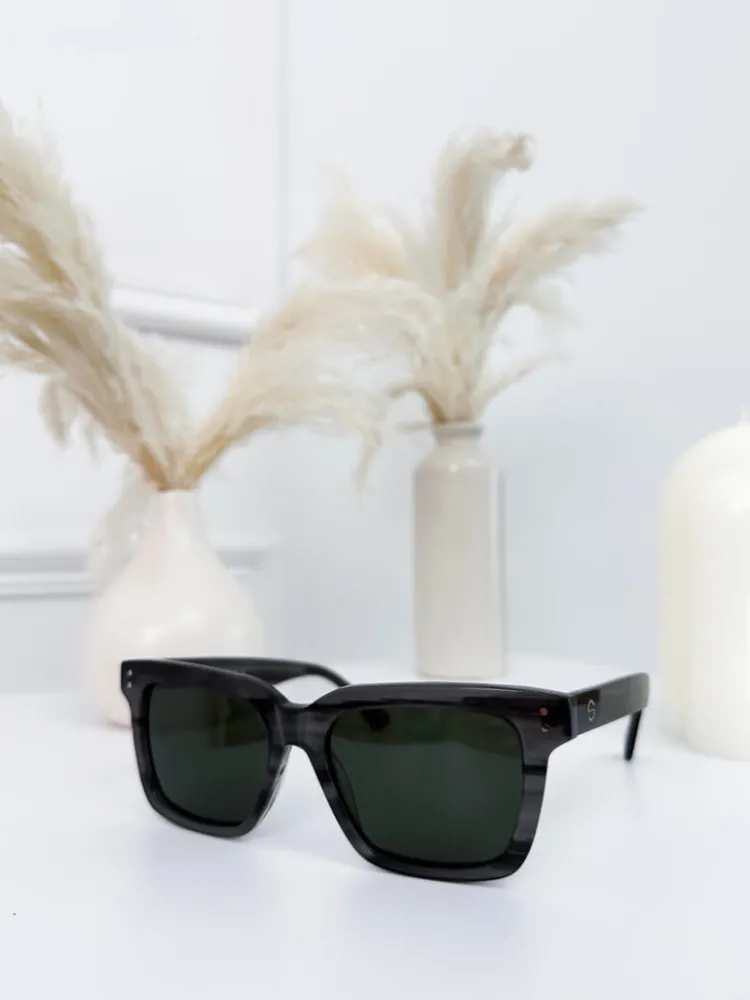 Grafitowe Okulary Przeciwsłoneczne 10457-334-D|Modna Kiecka Fashion