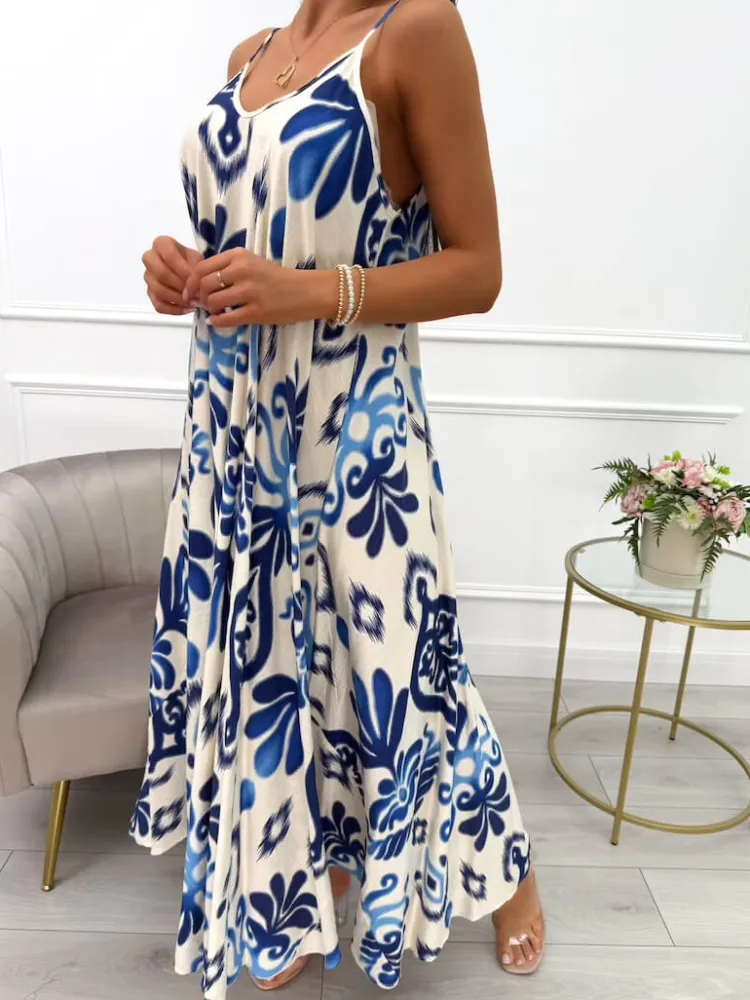 Granatowo-Beżowa Sukienka Oversize 14015-120-C|Modna Kiecka Discount