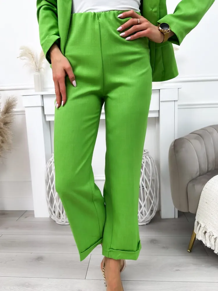 Jasnozielone Spodnie 11992-522-C|Modna Kiecka Hot