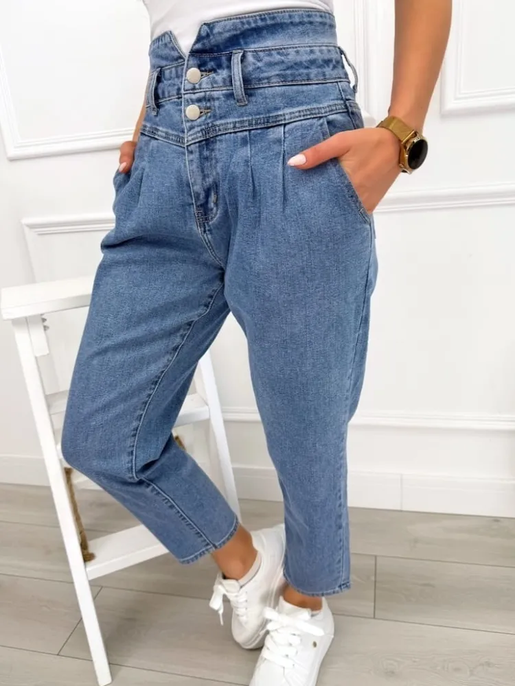 Jeansowe Spodnie 13505-28-Q|Modna Kiecka New