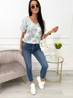 Jeansowe Spodnie z Kieszeniami 13660-533-Q|Modna Kiecka Sale