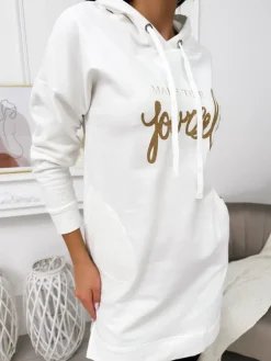 Kremowa Bluza z Kieszeniami 11491-164-D|Modna Kiecka Sale