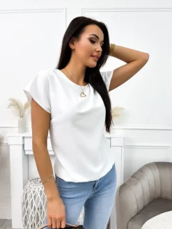 Kremowa Bluzeczka 12018-159-D|Modna Kiecka Outlet