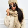 Limonkowy Komplet Czapka + Szalik 13303-334-C|Modna Kiecka Fashion
