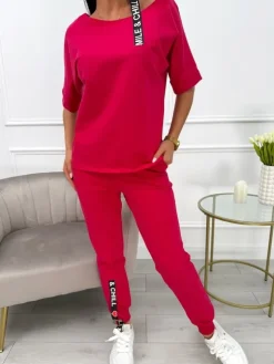 Malinowy Komplet 11399-257-H|Modna Kiecka Outlet