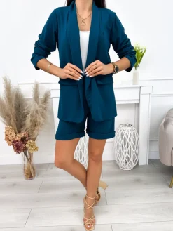 Morski Komplet Marynarka+Spodenki 12113-82-G|Modna Kiecka Fashion