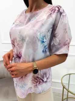 Pastelowa Bluzeczka w Kwiaty 13730-114-Q|Modna Kiecka Sale