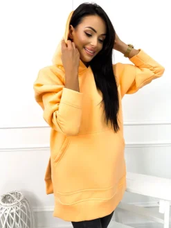 Pomarańczowa Bluza Oversize 11664-22-G|Modna Kiecka Clearance