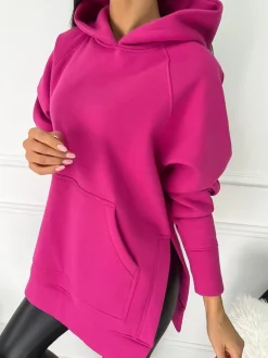 Różowa Bluza Oversize 11664-22-B|Modna Kiecka Sale