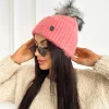 Różowa Czapka z Pomponem 13300-334-E|Modna Kiecka Discount