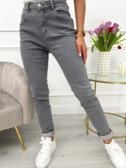 Szare Spodnie 13648-37-B|Modna Kiecka Discount